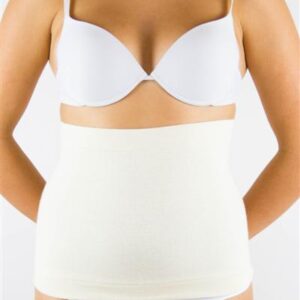Termocintura tubolare lana merino e angora colore bianco h 31 cm