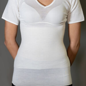 Maglia donna mezza manica con cintura incorporata