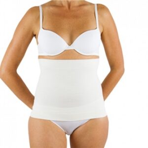 Termocintura tubolare lana merino colore bianco h 27 cm