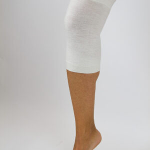 Ginocchiera tubolare in angora colore bianco