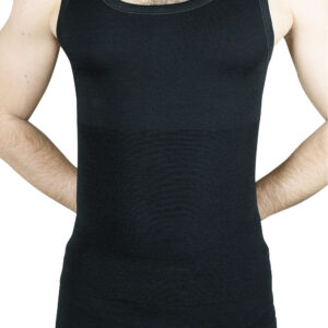 Canotta uomo spalla larga con cintura incorporata color nero